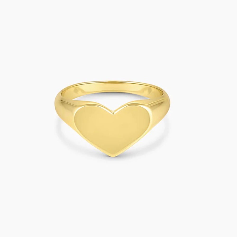 Gorjana Louise heart signet ring